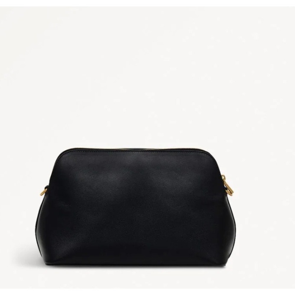 Radley London Liverpool Street Medium Ziptop Crossbody Bag Black Leather Dome